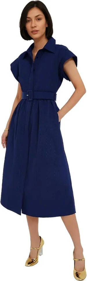 Jenkoon Women's Turn Down Collar Shirt Dress with Belt Short Sleeve Shell Trench Coat Formal Dresses