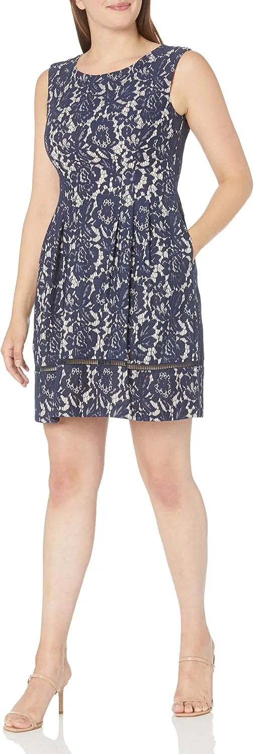 Jessica Howard Women's Lace Fit & Flare Mini Dress