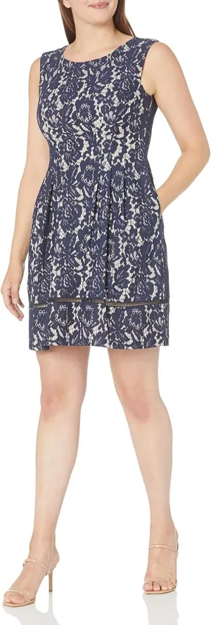 Jessica Howard Women's Lace Fit & Flare Mini Dress