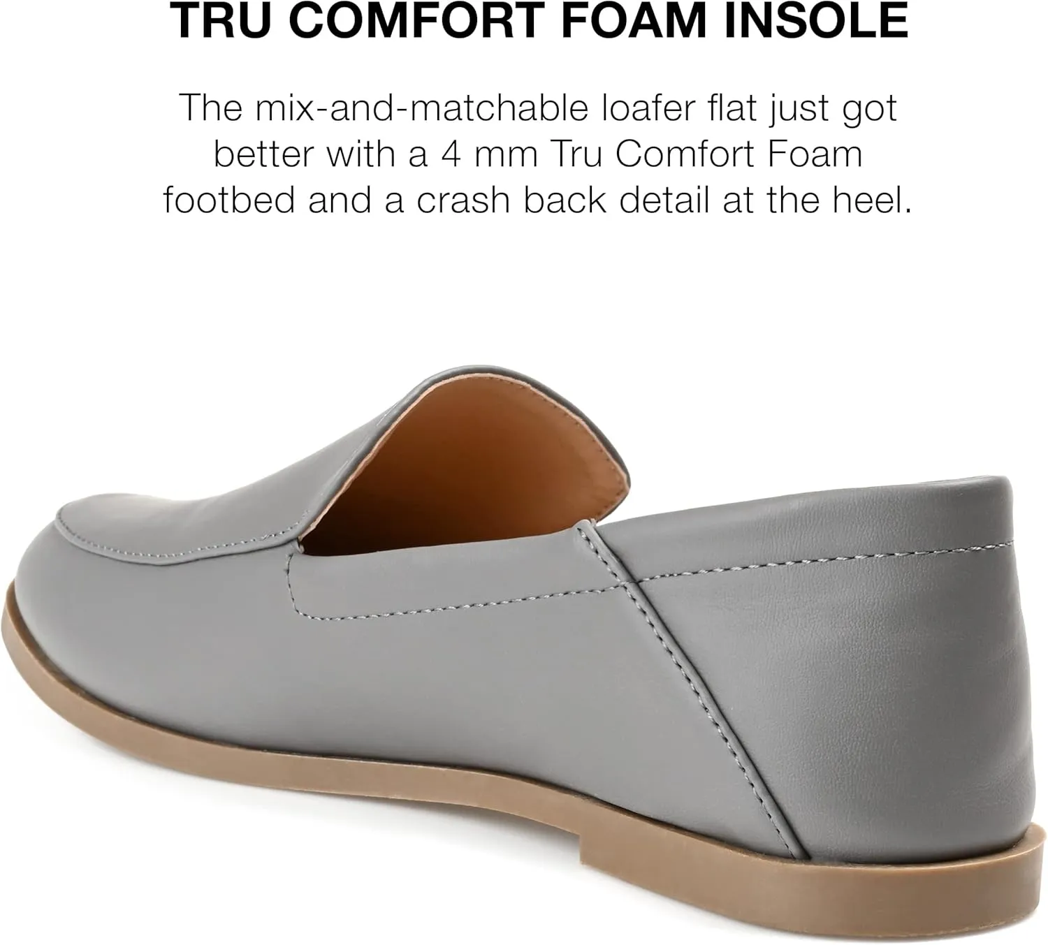 Journee Collection Womens Leather Flat Loafers