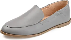 Journee Collection Womens Leather Flat Loafers