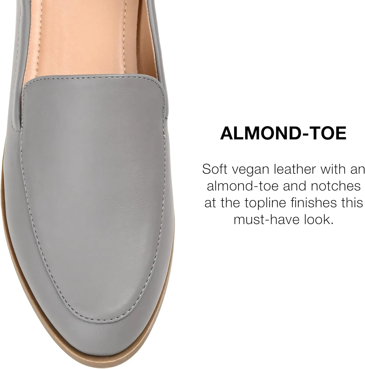 Journee Collection Womens Leather Flat Loafers