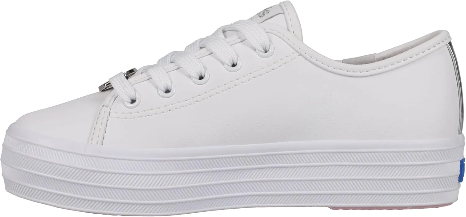 Keds Girl's Triple Up Charms White (Little Big Kid) Sneaker
