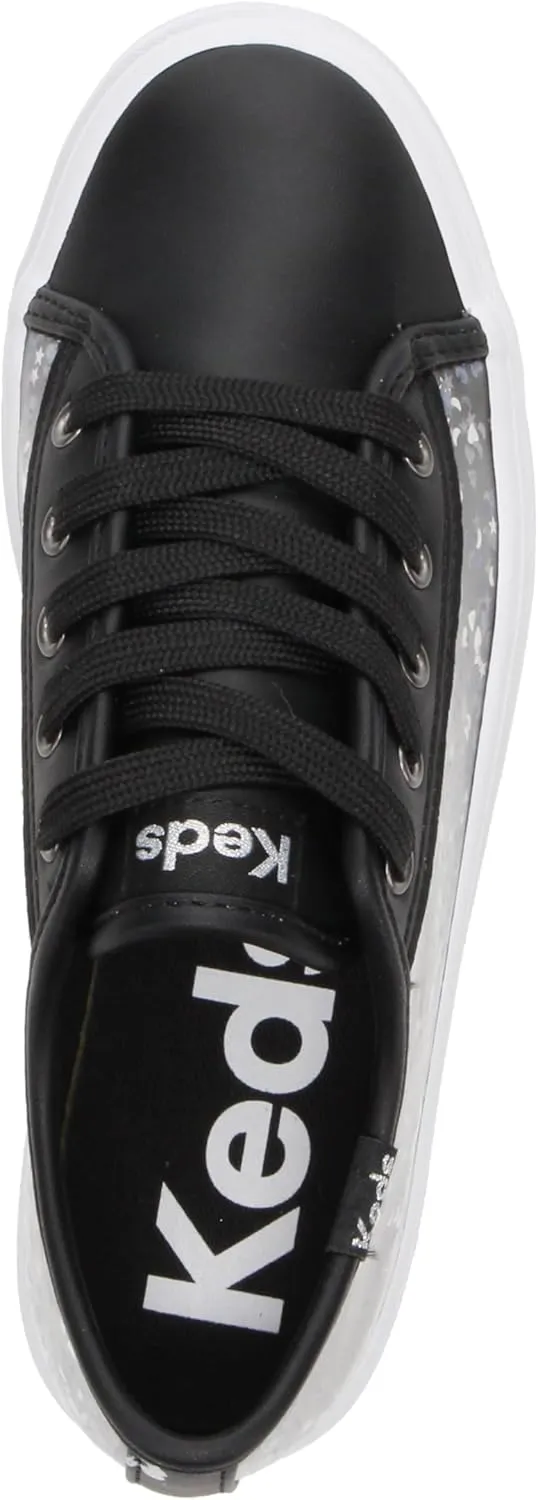 Keds Girl's Triple Up Glitter Under Glass-Black (Little Big Kid) Sneaker