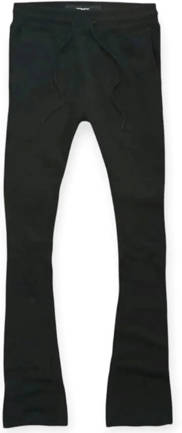 Kids Boys Uptown Stacked Fleece Sweatpants (Black)