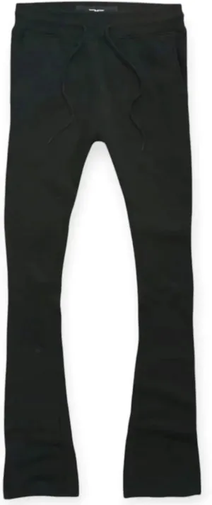 Kids Boys Uptown Stacked Fleece Sweatpants (Black)