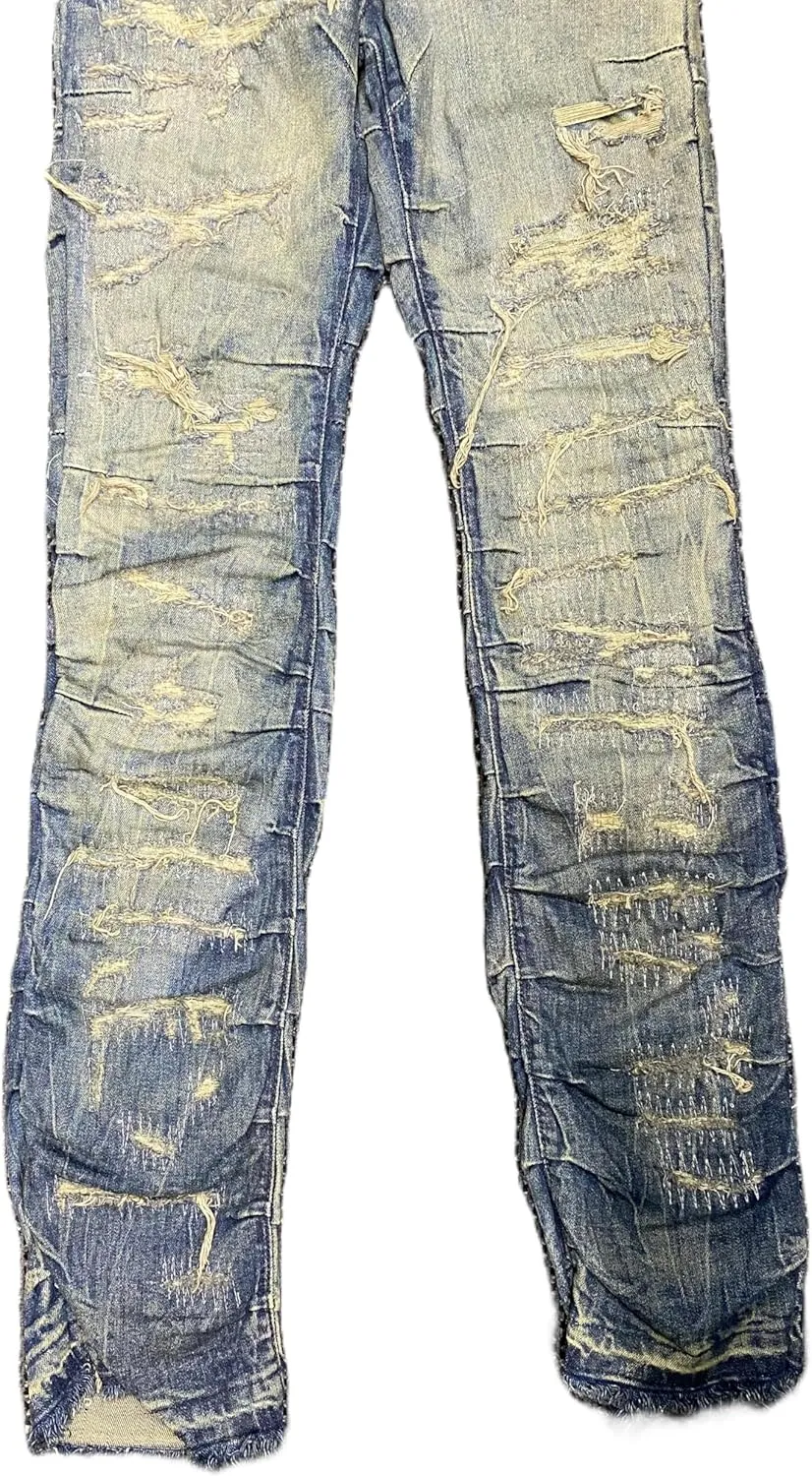 Kids Canyon Blue Stacked Jeans (JTF1157B)