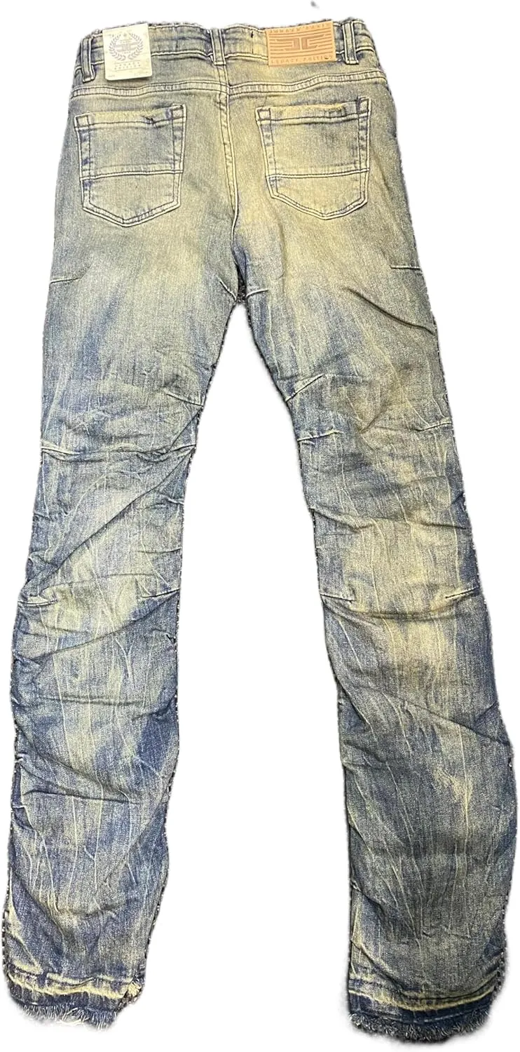 Kids Canyon Blue Stacked Jeans (JTF1157B)