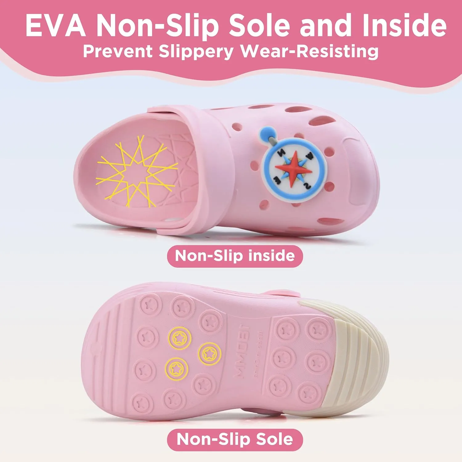 Kids Girls Boys Clogs Garden Shoes Toddler Beach Summer Slides Slippers Indoor Outdoor Children Water Shower Pool Sandals for Toddler/Little Kid