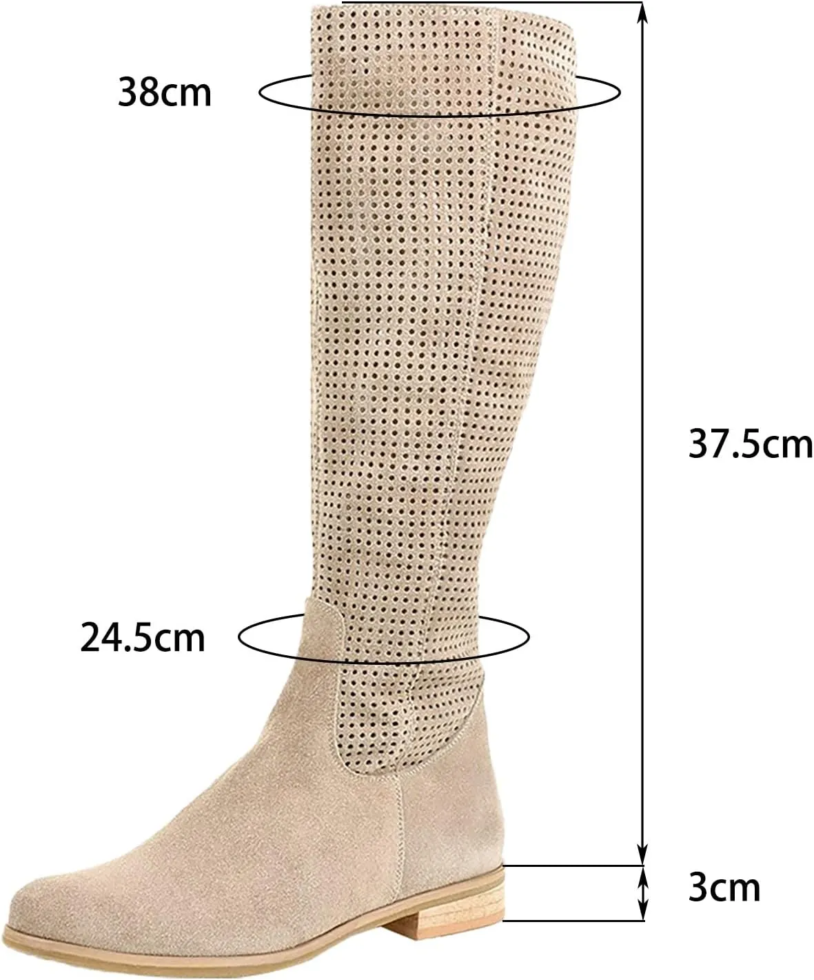 Knee High Boots Women Heel Wide Calf Flat Heel Chunky Stacked Heel Square Toe Mid Calf Boots Pull On Fall Booties