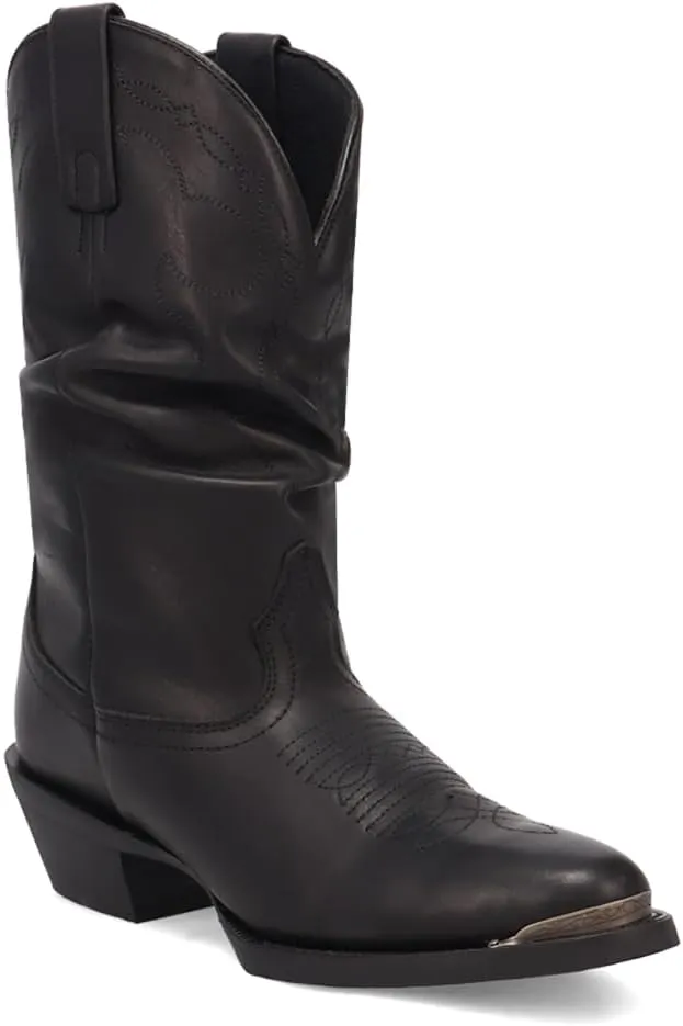 Laredo Womens Lazy River Round Toe Pull On Casual Boots Mid Calf Low Heel 1-2" - Brown