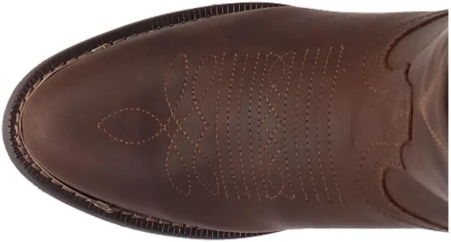 Laredo Womens Lazy River Round Toe Pull On Casual Boots Mid Calf Low Heel 1-2" - Brown