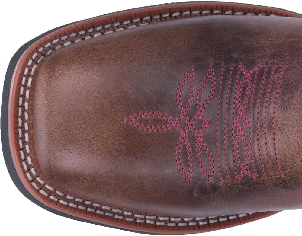 Laredo Womens Maddie Embroidered Round Toe Casual Boots Mid Calf Low Heel 1-2" - Black