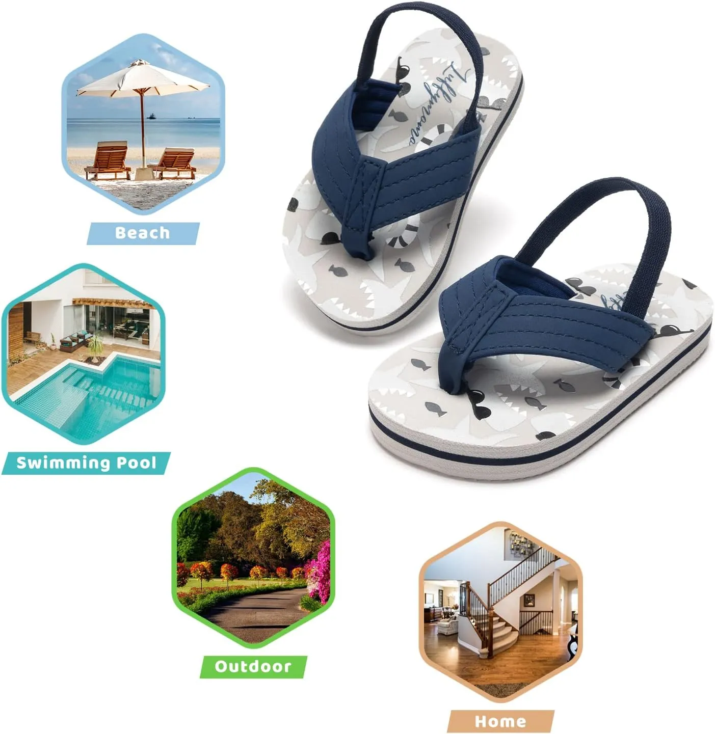 Luffymomo Boys Girls Open-Toe Sandals Summer Beach Water Slides Sandals(Toddler/Little Kid)