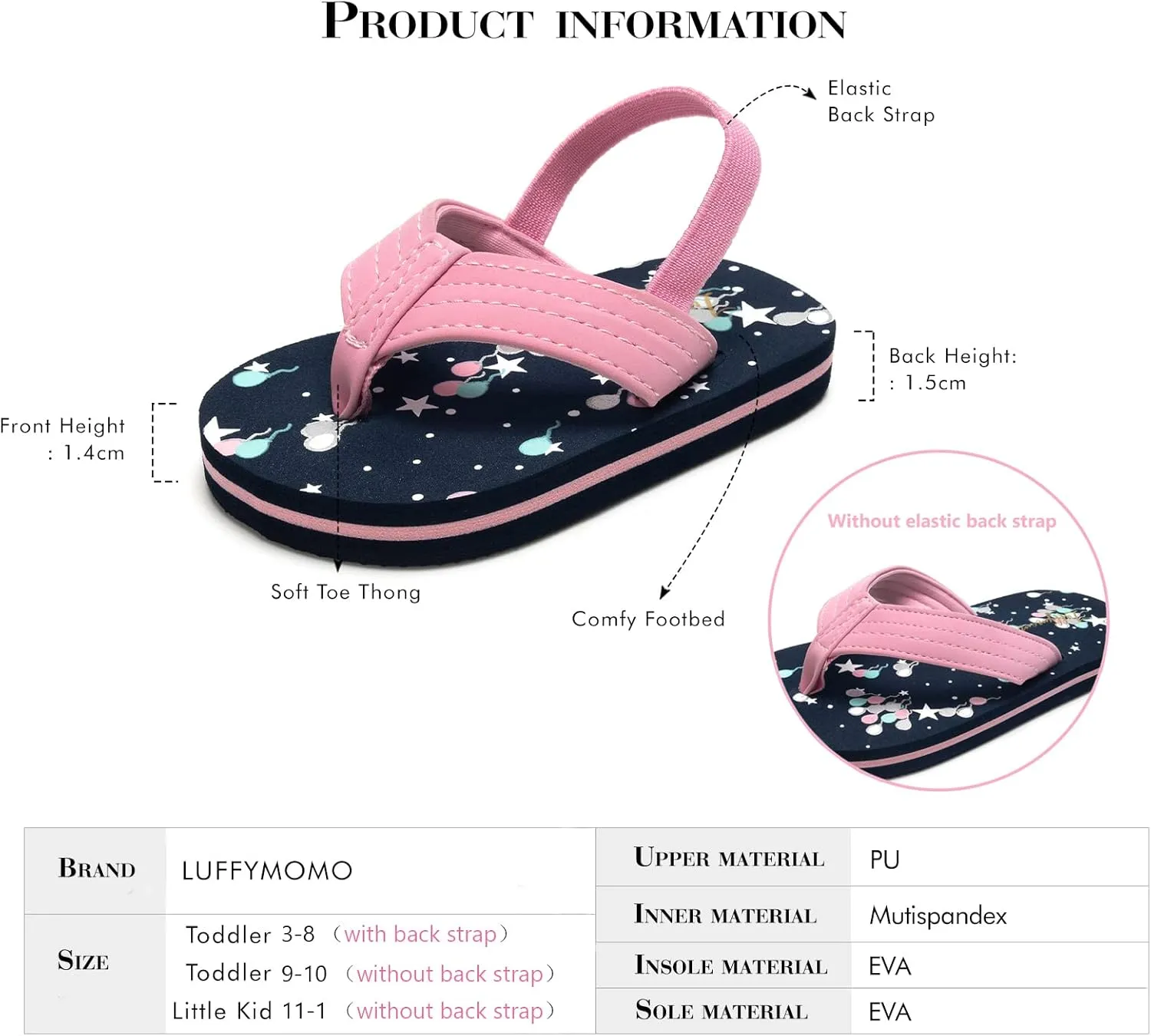 Luffymomo Boys Girls Open-Toe Sandals Summer Beach Water Slides Sandals(Toddler/Little Kid)