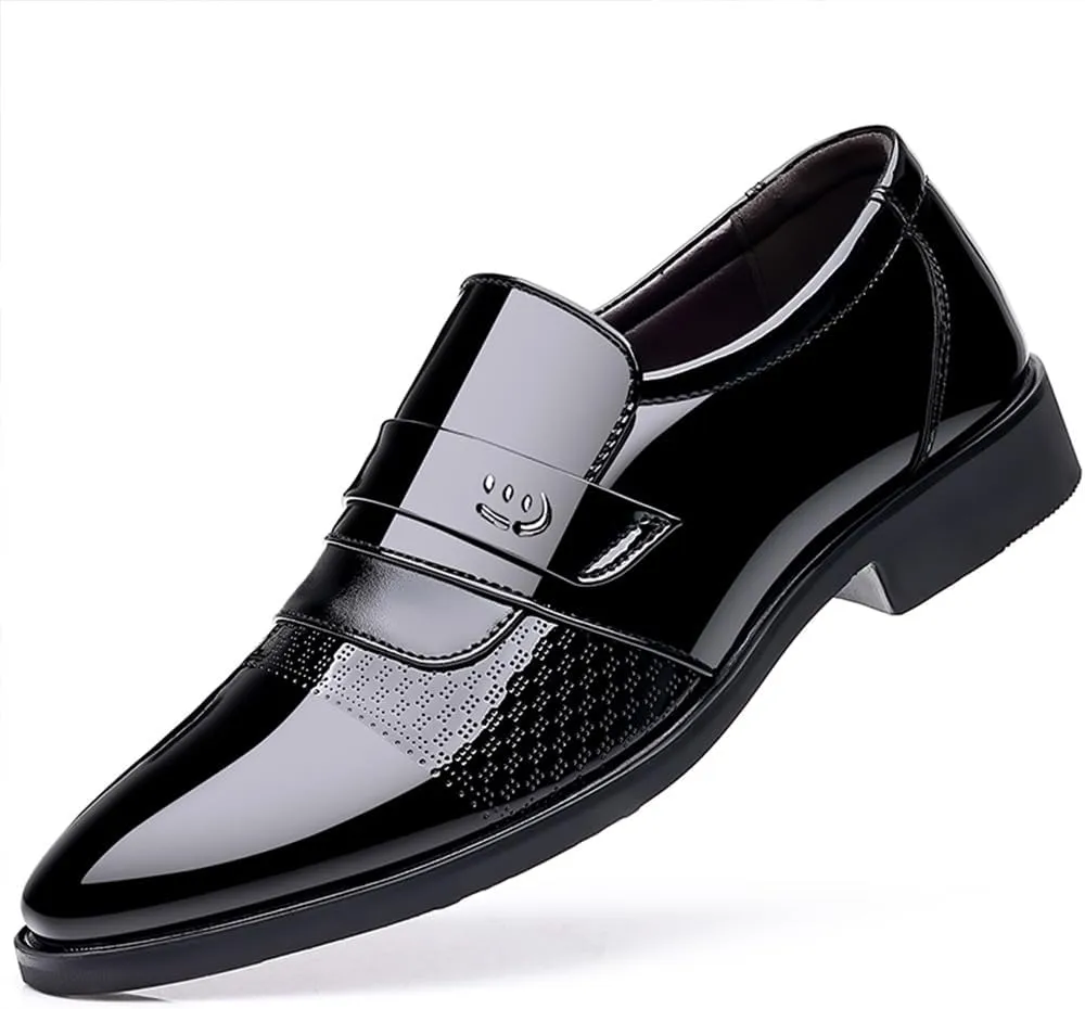 Men's Dress Shoes Casual Oxford Slip on Shoes Business Formal Tuxedo Shoes