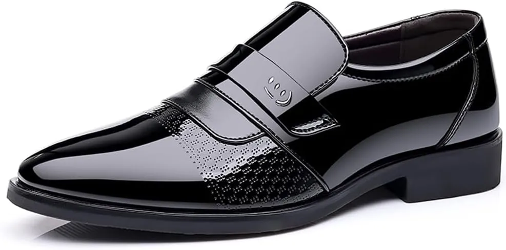 Men's Dress Shoes Casual Oxford Slip on Shoes Business Formal Tuxedo Shoes