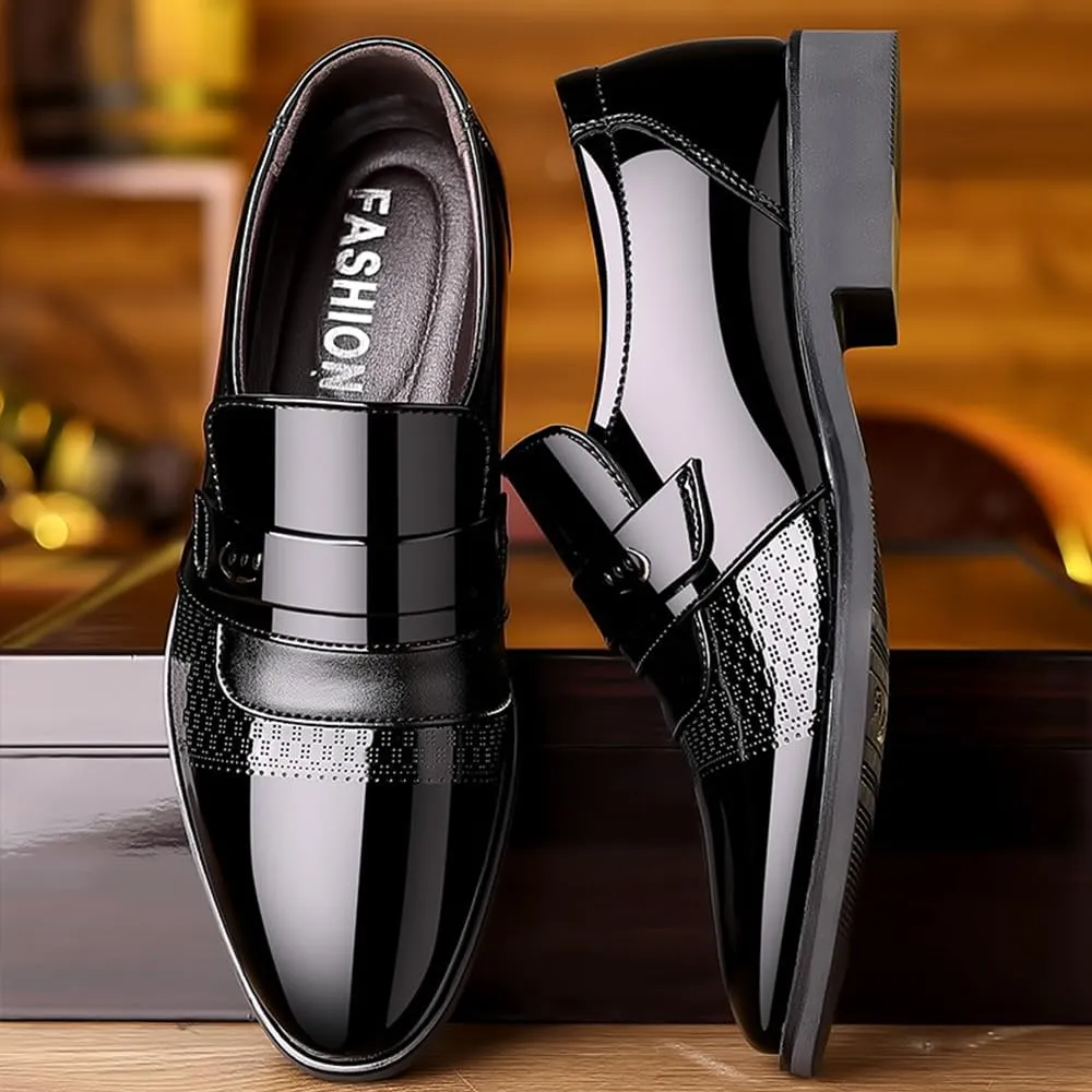 Men's Dress Shoes Casual Oxford Slip on Shoes Business Formal Tuxedo Shoes