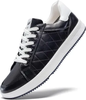 Men's Golf Shoes Professional Spikeless Leather Sneakers Low Top Lightweight Comfort Lace Up Walking Shoes for Male