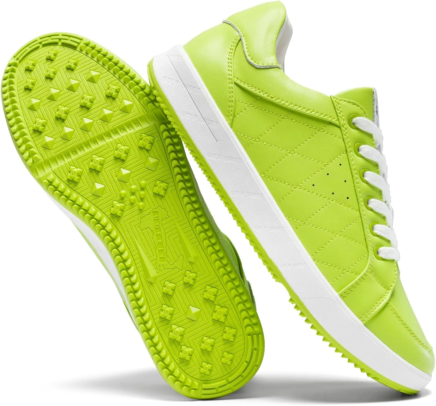 Men's Golf Shoes Professional Spikeless Leather Sneakers Low Top Lightweight Comfort Lace Up Walking Shoes for Male