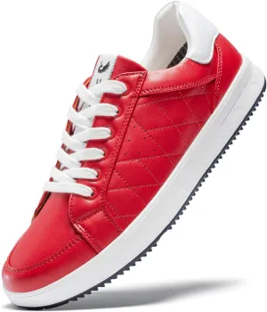 Men's Golf Shoes Professional Spikeless Leather Sneakers Low Top Lightweight Comfort Lace Up Walking Shoes for Male