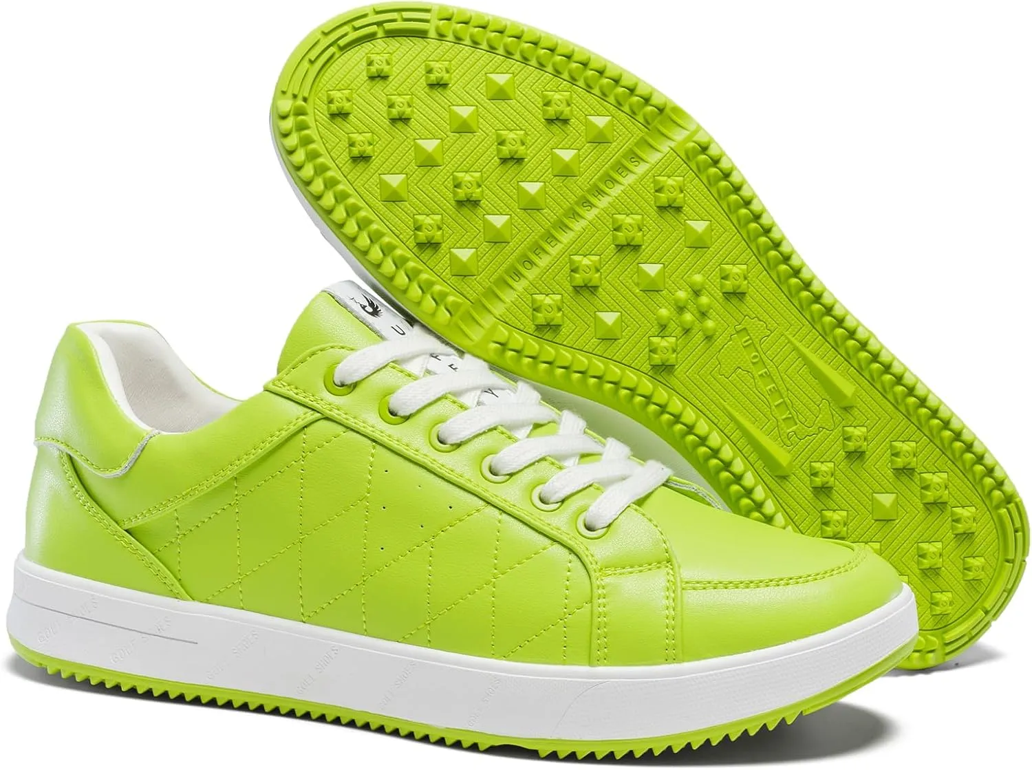 Men's Golf Shoes Professional Spikeless Leather Sneakers Low Top Lightweight Comfort Lace Up Walking Shoes for Male