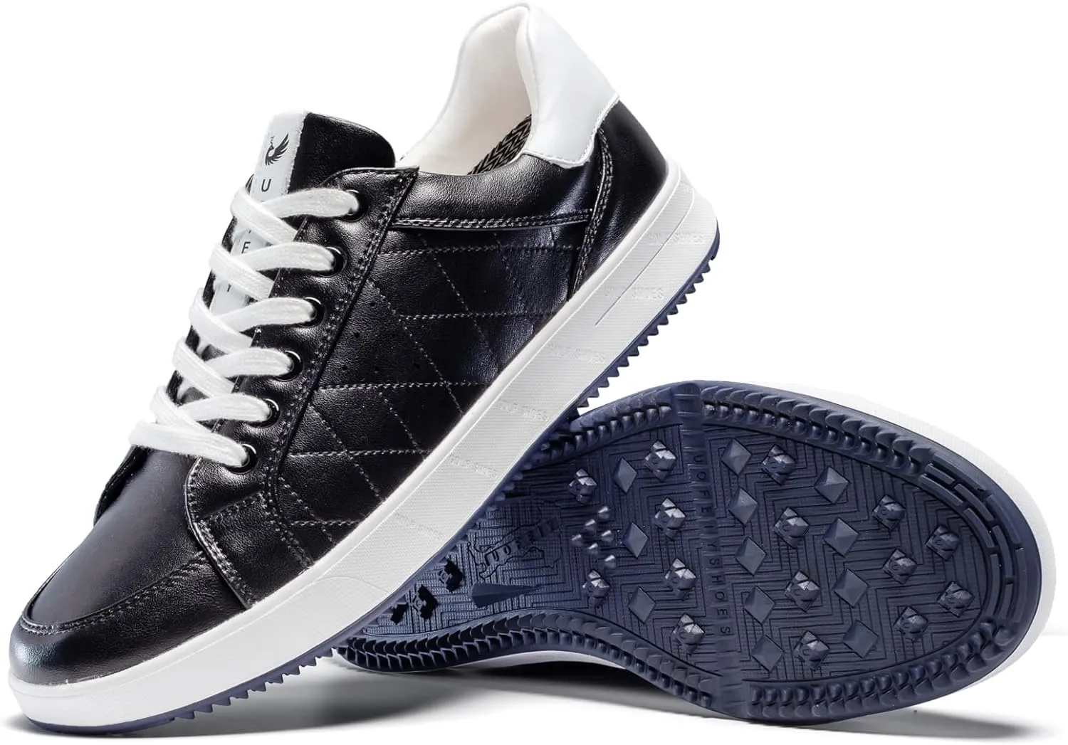 Men's Golf Shoes Professional Spikeless Leather Sneakers Low Top Lightweight Comfort Lace Up Walking Shoes for Male