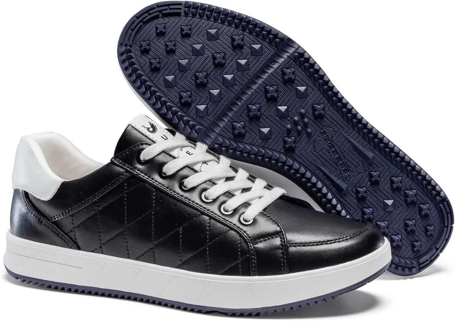 Men's Golf Shoes Professional Spikeless Leather Sneakers Low Top Lightweight Comfort Lace Up Walking Shoes for Male