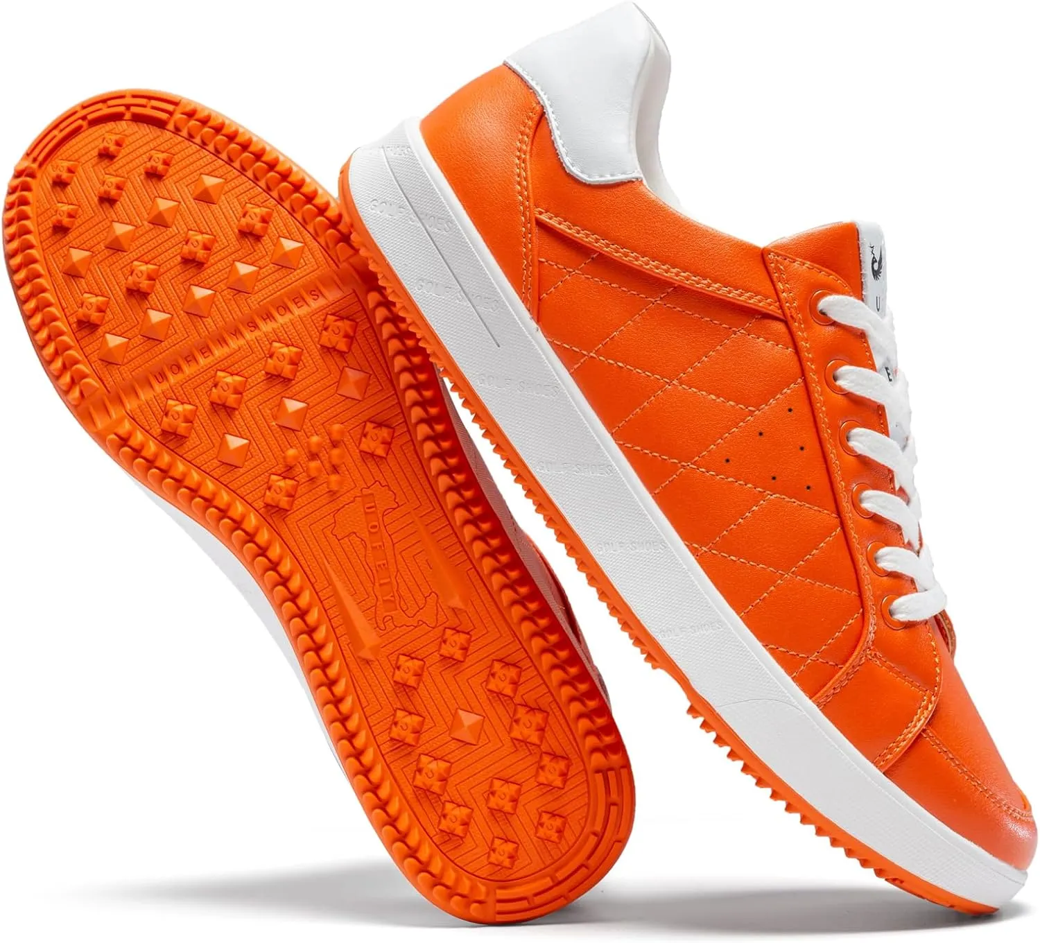 Men's Golf Shoes Professional Spikeless Leather Sneakers Low Top Lightweight Comfort Lace Up Walking Shoes for Male
