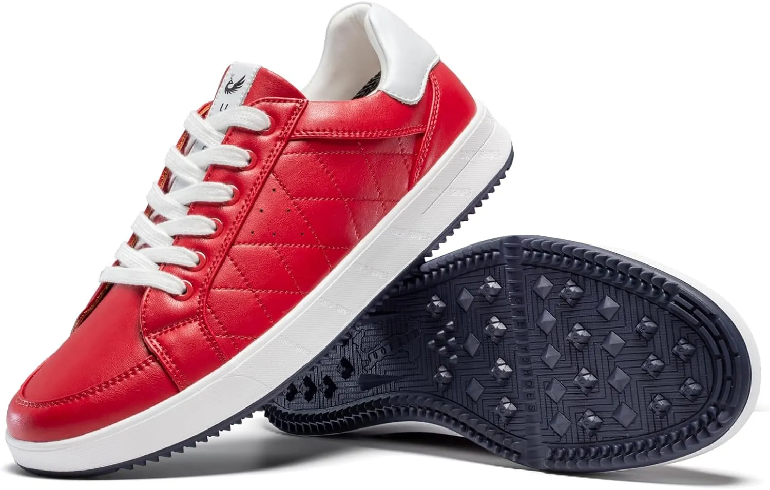 Men's Golf Shoes Professional Spikeless Leather Sneakers Low Top Lightweight Comfort Lace Up Walking Shoes for Male