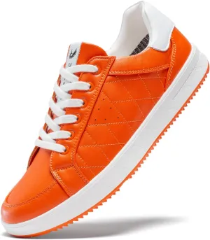 Men's Golf Shoes Professional Spikeless Leather Sneakers Low Top Lightweight Comfort Lace Up Walking Shoes for Male