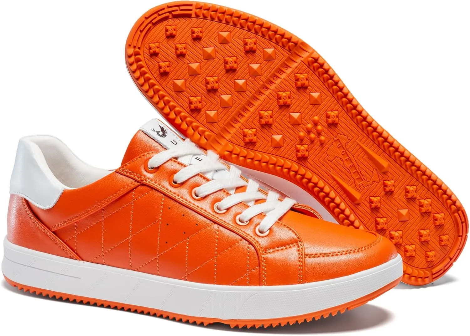 Men's Golf Shoes Professional Spikeless Leather Sneakers Low Top Lightweight Comfort Lace Up Walking Shoes for Male