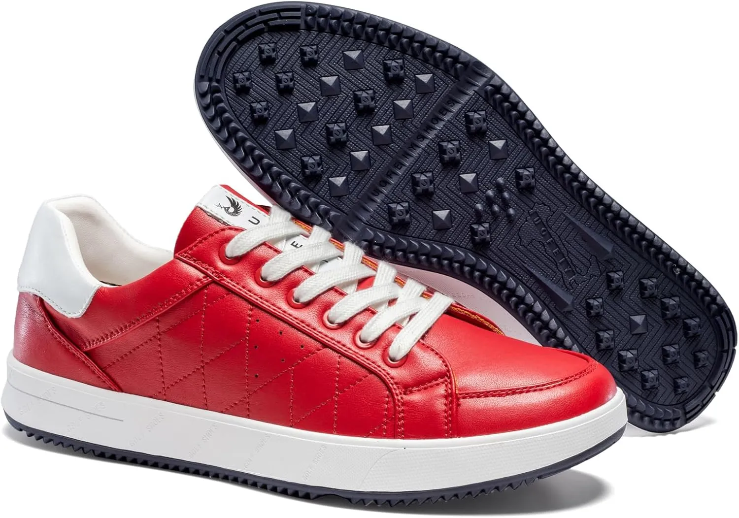 Men's Golf Shoes Professional Spikeless Leather Sneakers Low Top Lightweight Comfort Lace Up Walking Shoes for Male