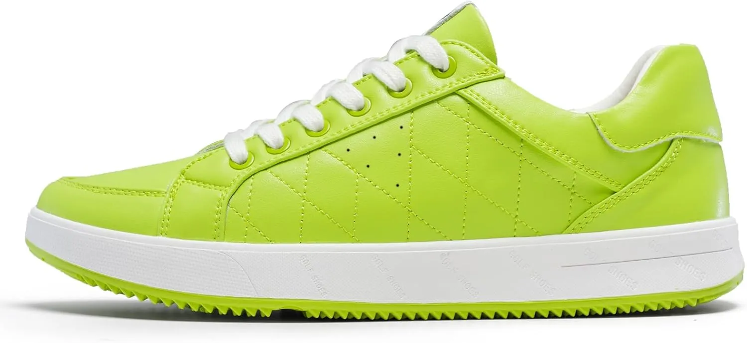 Men's Golf Shoes Professional Spikeless Leather Sneakers Low Top Lightweight Comfort Lace Up Walking Shoes for Male