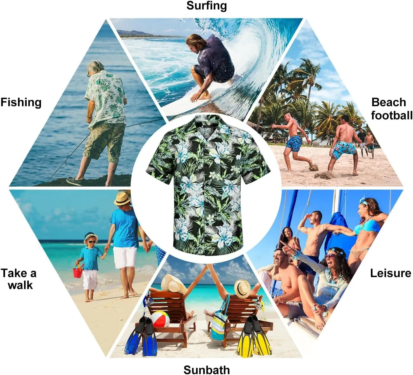 Mens Hawaiian Shirts Short Sleeve Button Down Tropical Beach Shirt 100% Cotton Summer Casual Vacation Floral Aloha Shirt