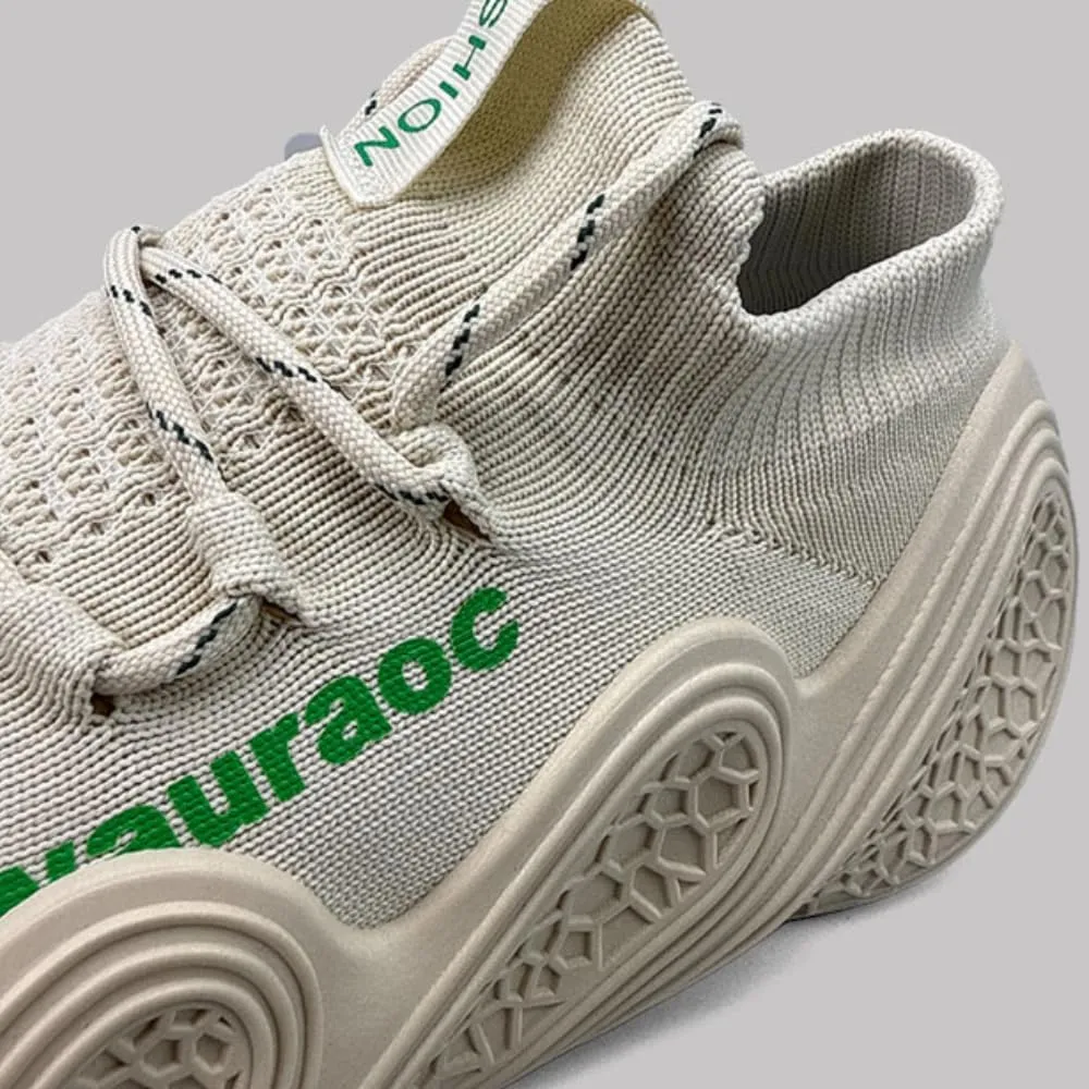 Men's Knit Sneakers Platfrom Thick-Soled Shoes Breathable Mesh Supportive Cushioning for Outdoor Workouts Urban Adventures