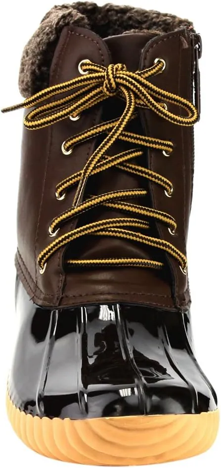 Nature Breeze Ladies Duck-02 Lace Up and Zipper Waterproof Insulated Boot