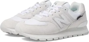 New Balance Classics 574D Rugged Sneakers for Men - Low Top Silhouette and Breathable Textile Lining White/White 7 D - Medium