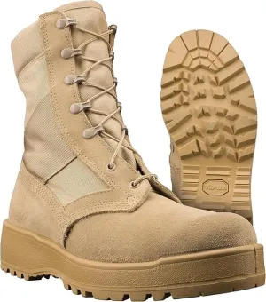 New Made in USA Army Military Combat TAN Flight HOT Weather Desert Boots (8.5 R)