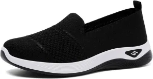 Orthopedic Breathable Slip on Shoes for Women Lightweight Arch Support Sneakers Diabetic Memory Foam Shoes Comfortable Mesh Sandals