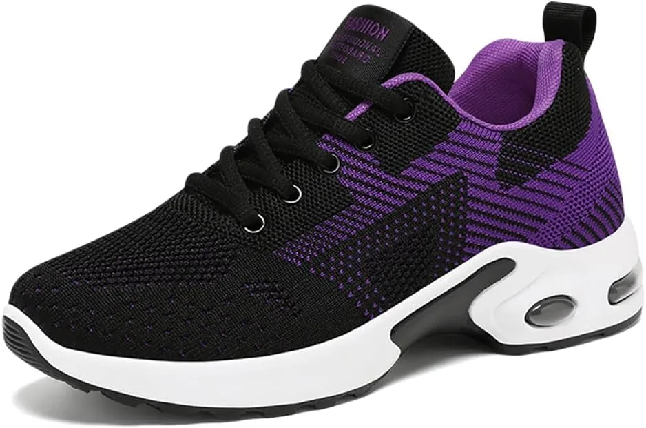 Padgene Womens Sneakers Air Cushion Running Shoes Lightweight Tennis Walking Shoes Mesh Breathable Gym Work Fashion Sneakers Athletic Comfortable Casual
