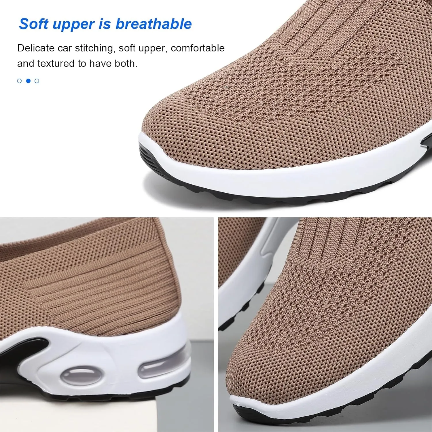 Padgene Womens Sneakers Air Cushion Running Shoes Lightweight Tennis Walking Shoes Mesh Breathable Gym Work Fashion Sneakers Athletic Comfortable Casual