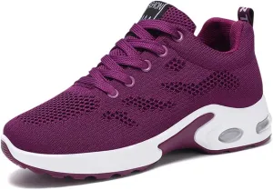 Padgene Womens Sneakers Air Cushion Running Shoes Lightweight Tennis Walking Shoes Mesh Breathable Gym Work Fashion Sneakers Athletic Comfortable Casual