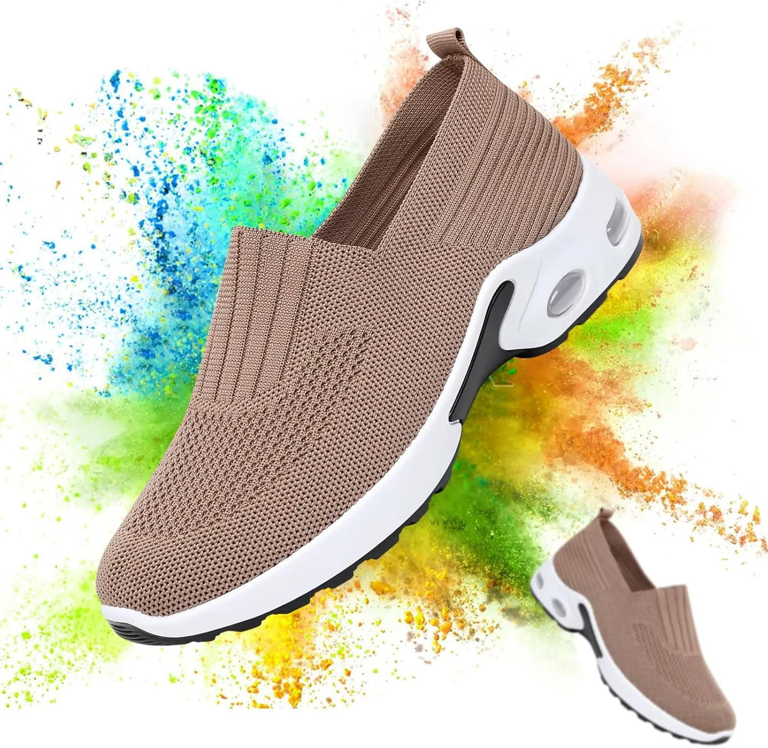 Padgene Womens Sneakers Air Cushion Running Shoes Lightweight Tennis Walking Shoes Mesh Breathable Gym Work Fashion Sneakers Athletic Comfortable Casual