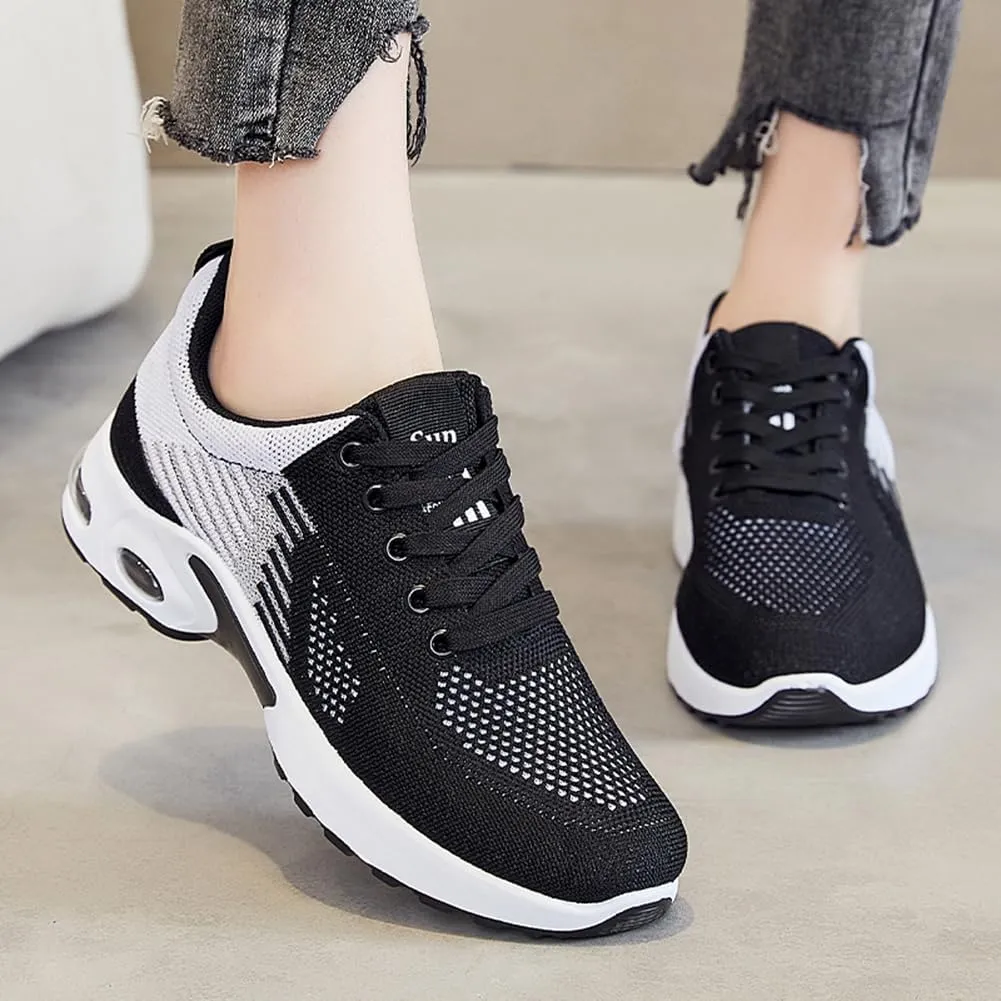Padgene Womens Sneakers Air Cushion Running Shoes Lightweight Tennis Walking Shoes Mesh Breathable Gym Work Fashion Sneakers Athletic Comfortable Casual