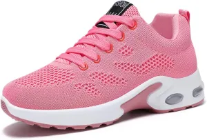 Padgene Womens Sneakers Air Cushion Running Shoes Lightweight Tennis Walking Shoes Mesh Breathable Gym Work Fashion Sneakers Athletic Comfortable Casual