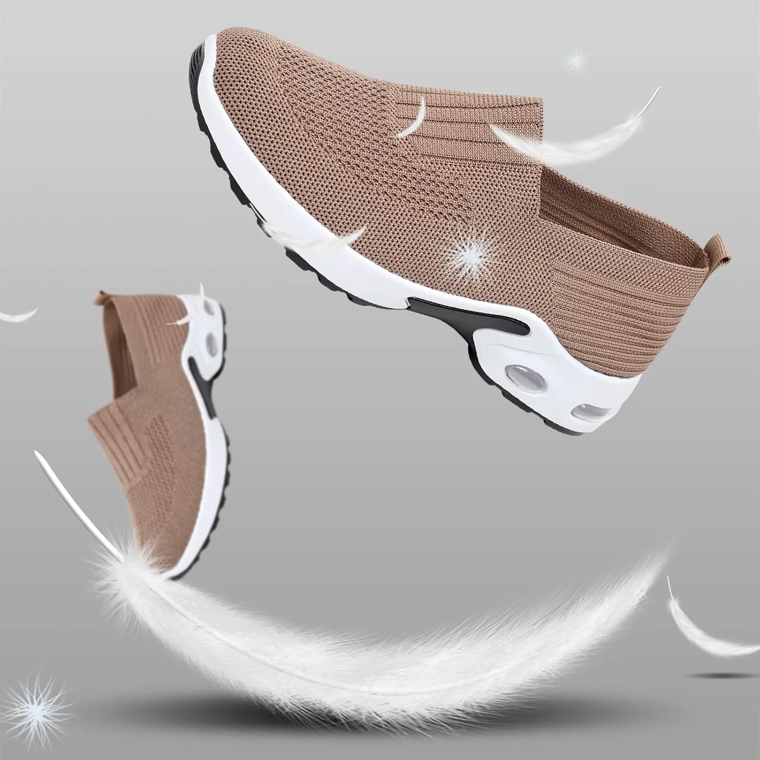 Padgene Womens Sneakers Air Cushion Running Shoes Lightweight Tennis Walking Shoes Mesh Breathable Gym Work Fashion Sneakers Athletic Comfortable Casual