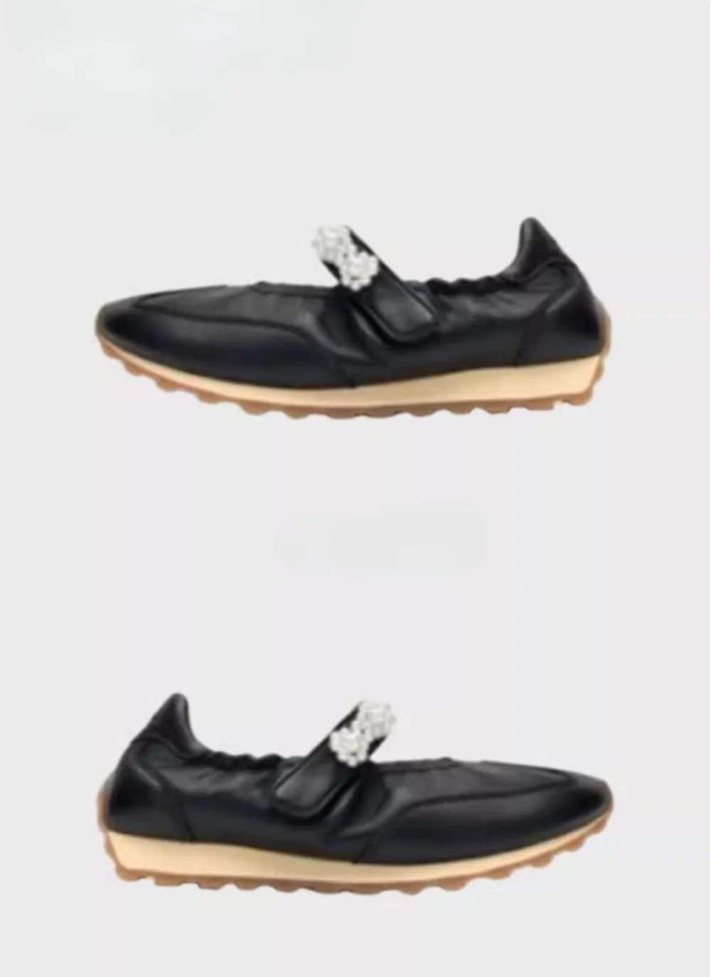 Pearl Strap Sneakerina Satin Ballet Sneakers Women Girls Cute Y2K Retro Round Toes Breathable Dress Shoes Non-Slip Chunky Sole Platform Sneakers Preppy Back to School Gifts Daughter Granddaughter