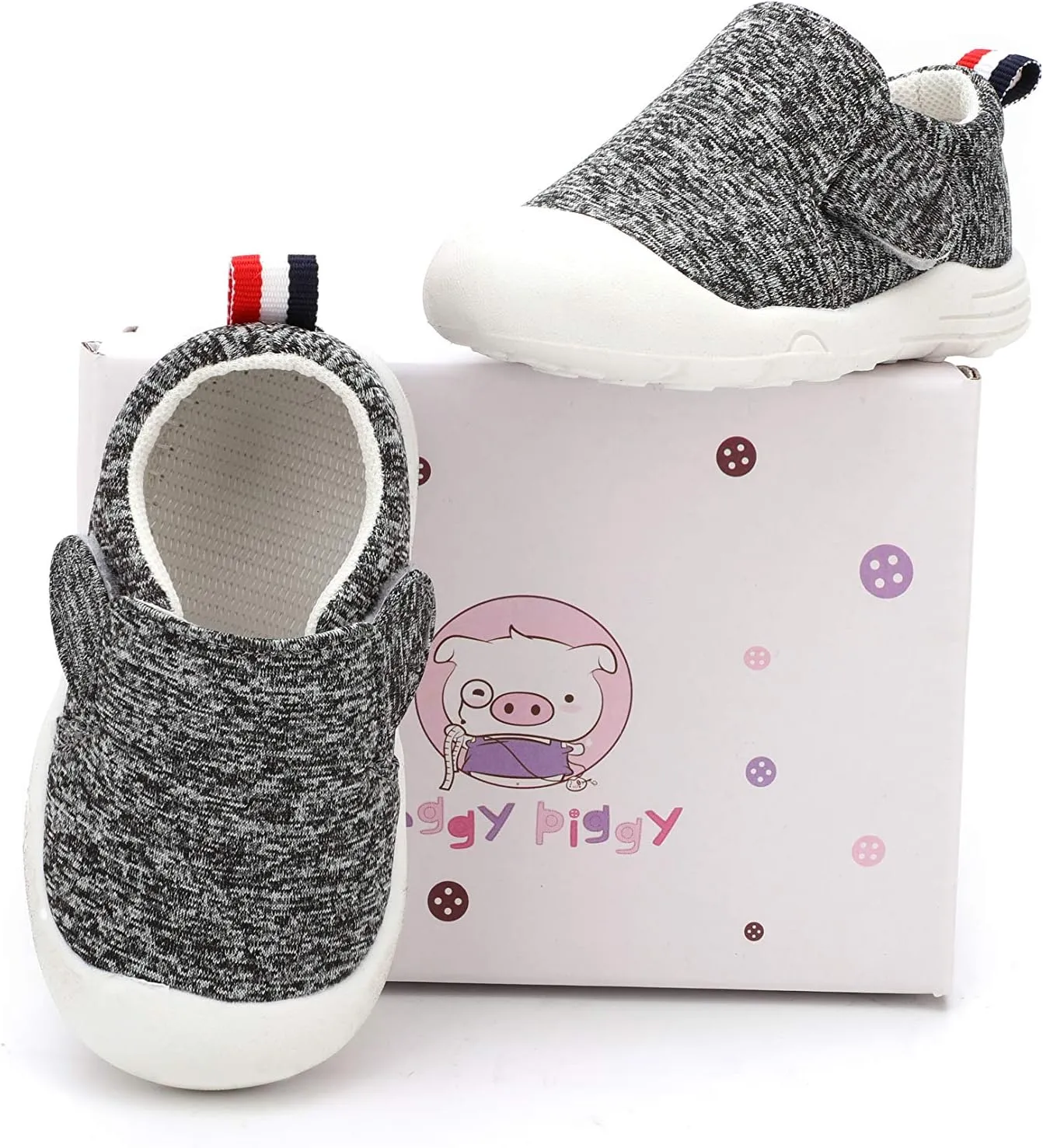 Peggy Piggy Baby Shoes Baby Walking Shoes Boy&Girl Infant Sneakers Non-Slip First Walking Shoes Breathable Mesh Rainbow Cartoon Shoes 6 9 12 18 Months