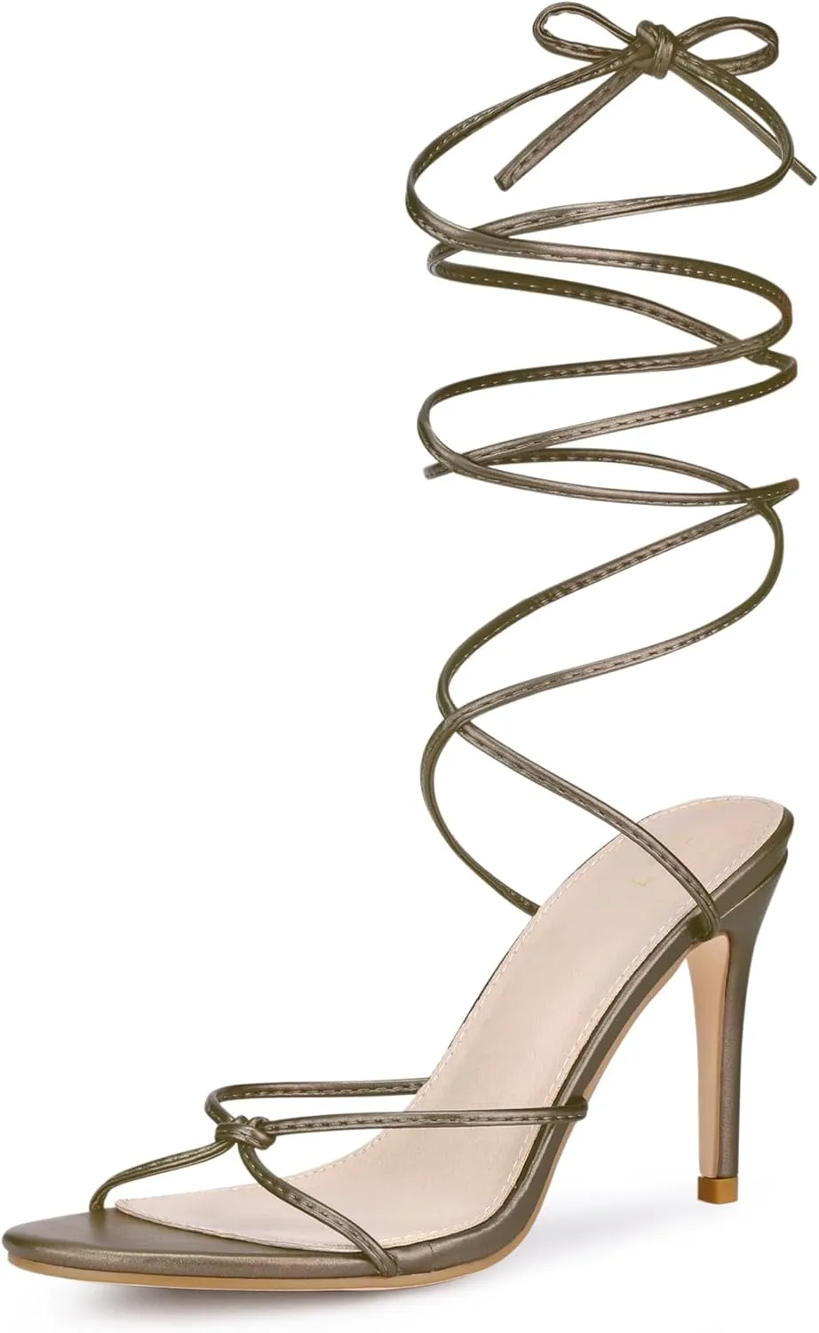 Perphy Lace Up Slingback Strappy Stiletto Heels Sandals for Women
